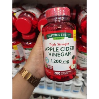 วิตามิน natures truth APPLE CIDER VINEGAR 1,200 MG 200เม็ด