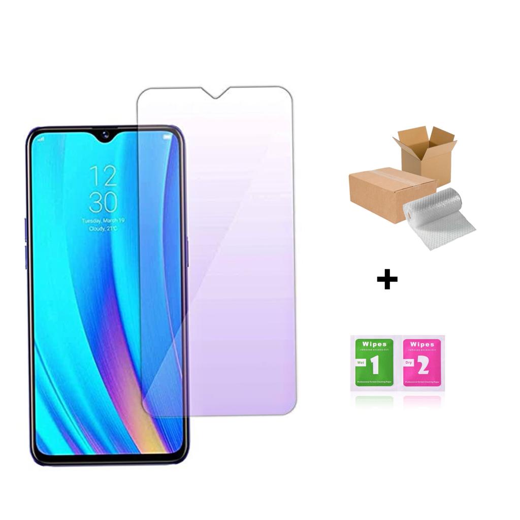 (รับประกันการคล้ายกันใหม่) กระจกนิรภัยสีฟ้าใสป้องกันรังสีไม่มีรายการ REALME NOTE60/Note70/C55/C63/C7