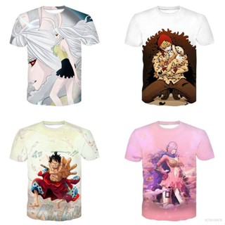 Cool ONE PIECE เสื้อยืดแขนสั้นลําลอง ทรงหลวม พิมพ์ลายกราฟฟิค พลัสไซซ์ แฟชั่นสําหรับผู้ชาย และผู้หญิง