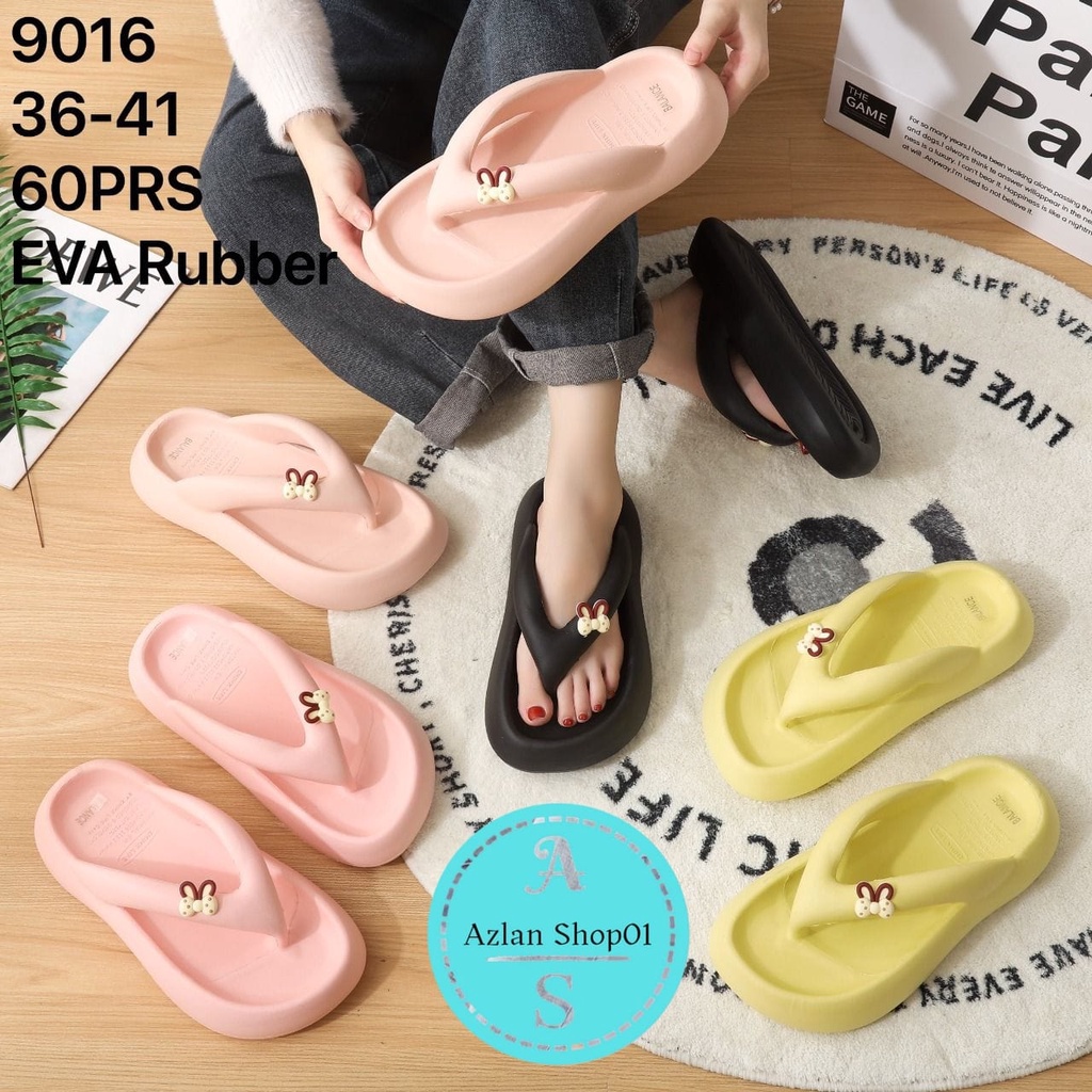 รองเท้าแตะแบบหนีบกันลื่นสําหรับผู้หญิง | Yizumi 9016 รองเท้าแตะ Jelly Heel (36-41)