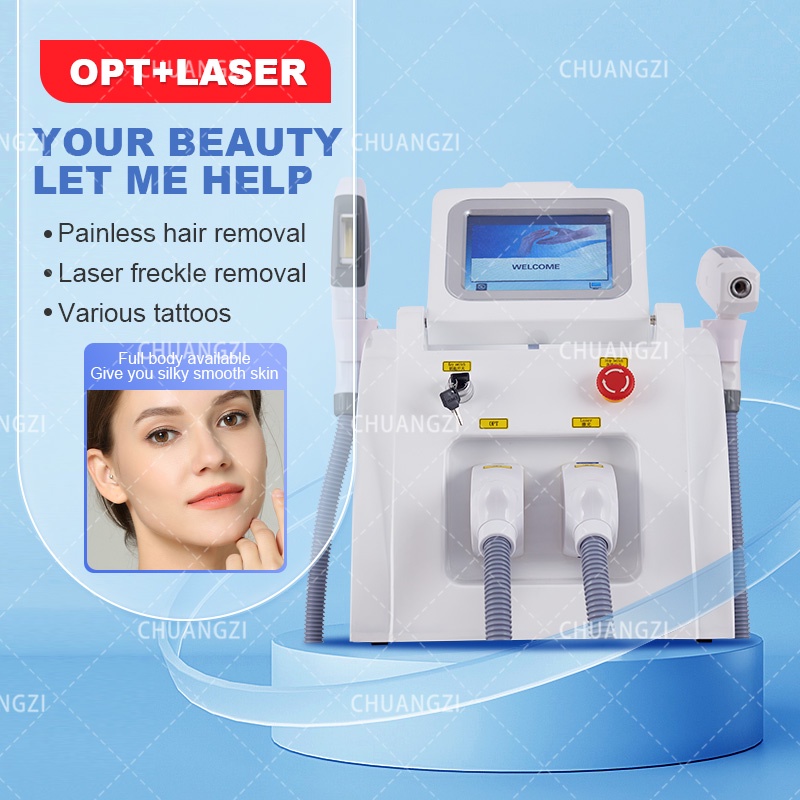 2022 NEWEST Laser 2 In 1 Nd Yag Tattoo Removal Machine IPL OPT Laser