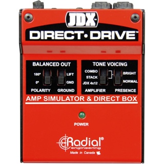 Radial JDX Direct-Drive *ของแท้รับประกันศูนย์* ไดเรกต์บ็อก &amp; แอมป์ซิม, Drive Amp Simulator &amp; DI Box