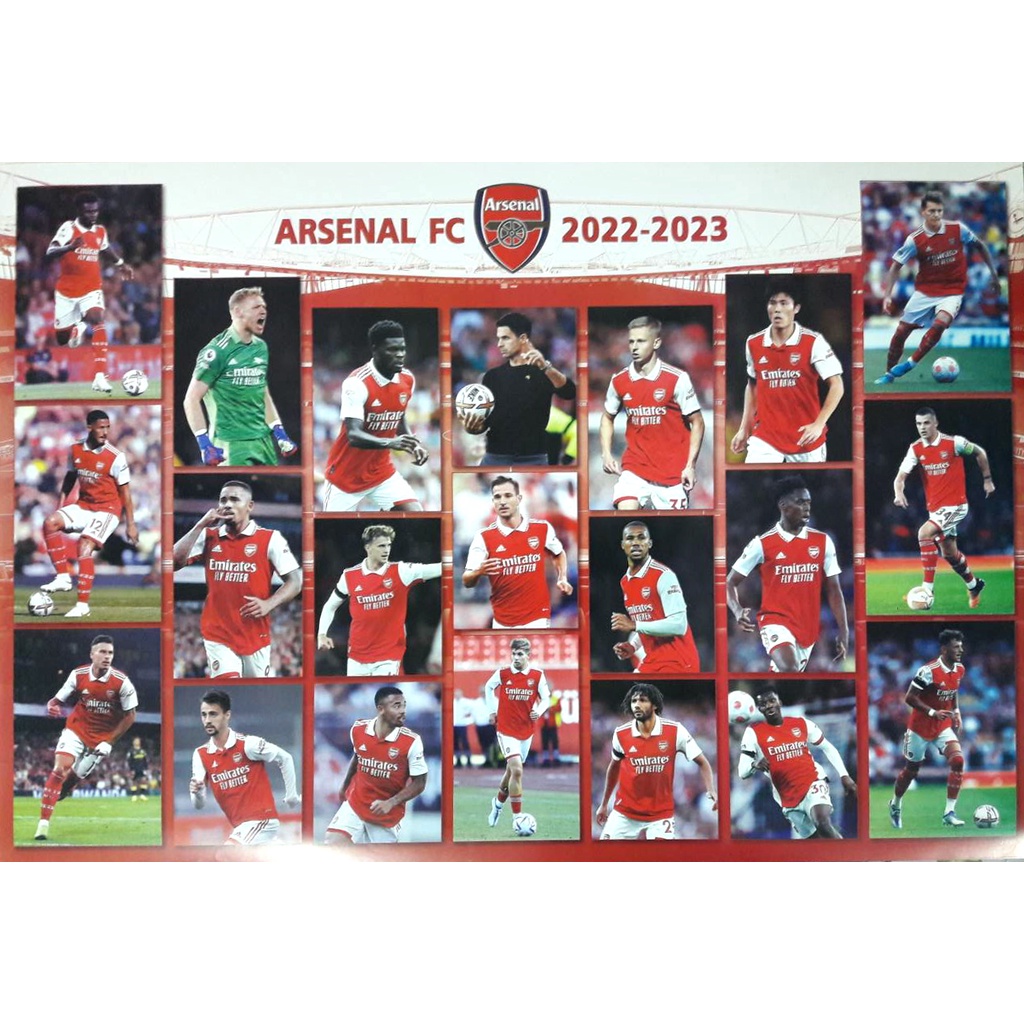 โปสเตอร์ อาร์เซนอล 2022-2023 (23/12/65) Arsenal รูปภาพ กีฬา football ฟุตบอล โปสเตอร์ ติดผนัง สวยๆ poster