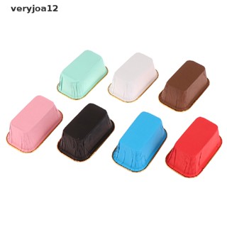 [veryjoa12] ถ้วยกระดาษฟอยล์อลูมิเนียม ทรงสี่เหลี่ยม สําหรับใส่ขนมหวาน เค้ก 50 ชิ้น [TH]