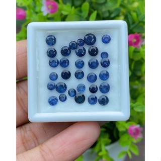 พลอย ไพลิน blue sapphire 31 เม็ด (pcs.) 10.40 กะรัต (Cts.) พลอยแท้ อัญมณีมงคลประจําวันเกิด เครื่องประดับพลอย