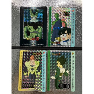 การ์ดเลเซอร์ วิบวับ Bandai ดราก้อนบอล งานเก่าเจแปนแท้สภาพดีทุกใบ