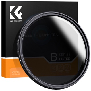 K&F Concept Camera ND Filter 37/40.5/43/46/49/52/55/58/62/67/72/77/82mm Slim ND Fader Neutral Density Adjustable ND2 ND400 Variable Lens Filter for Sony Nikon Canon Camera DSLR