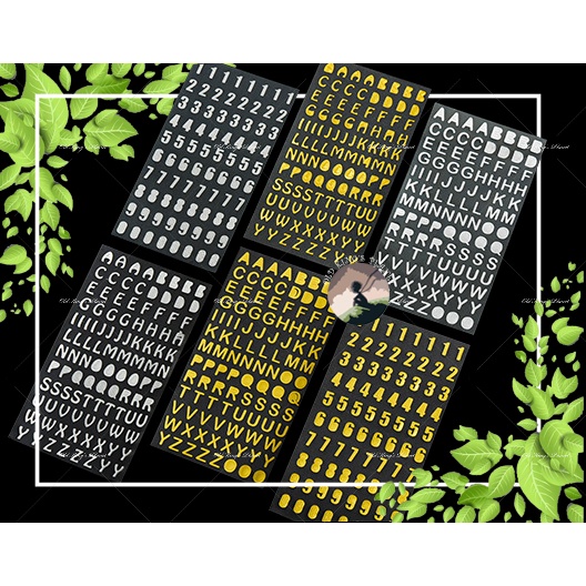 Hot Stamping Numbers Stickers Stickers Letters Sticker Handmade Decor Diary Cash Planner Label Stick
