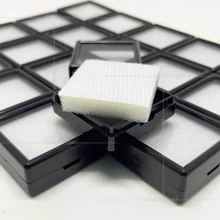 กล่องใส่พลอย กล่องเข็มกลัด เครื่องประดับ อัญมณี ขนาด3x3,4x4,5x5,6x6,9x9 ด้านโชว์เป็นกระจกใส 1ใบ