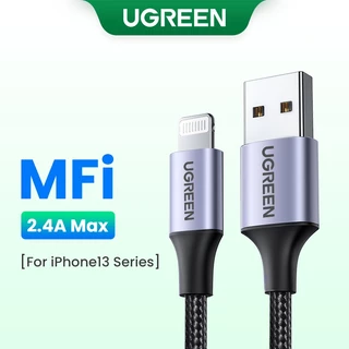 Ugreen สาย USB 2.4A สายชาร์จเร็วสําหรับ iPhone 8 X 7 6S Plus iPhone 14/14 Pro/Pro Max