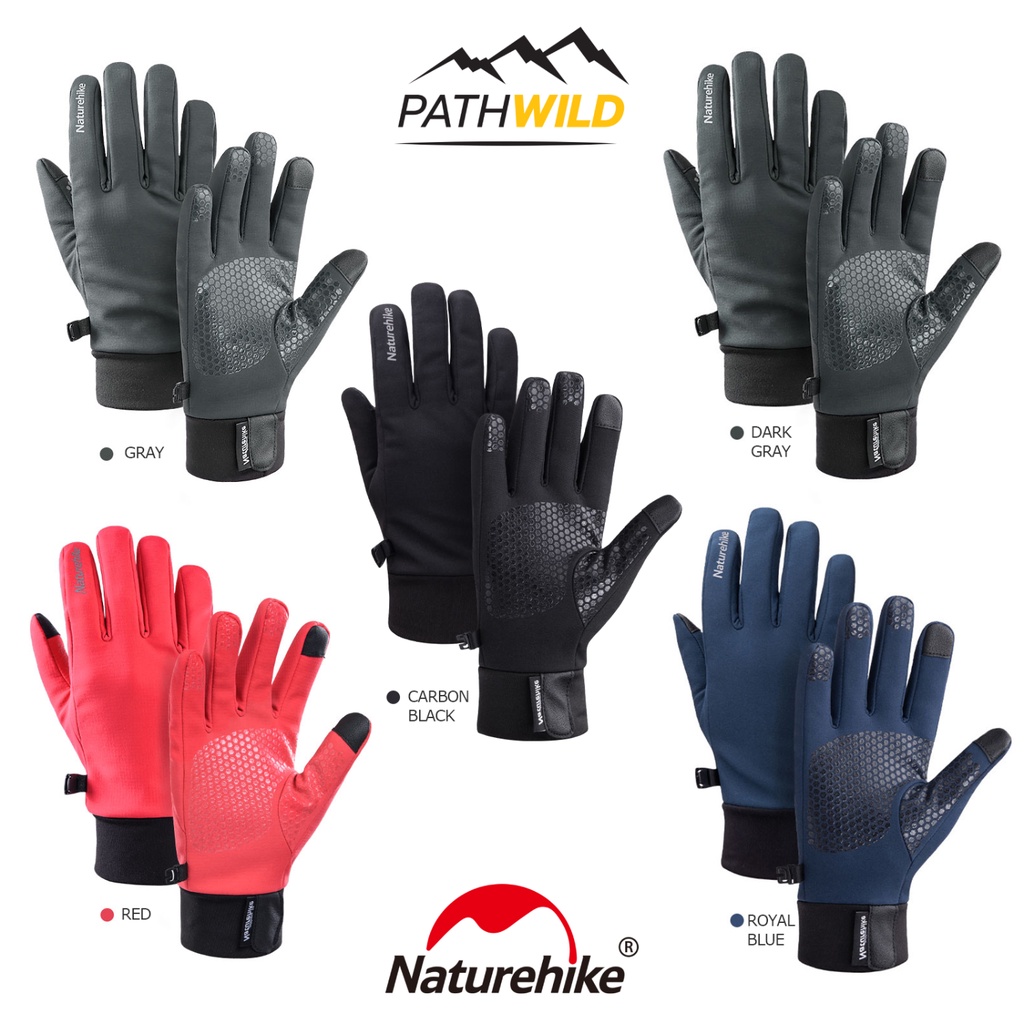 ถุงมือกันหนาว NATUREHIKE GL05 WATER REPELLENT SOFT GLOVE เนื้อผ้านุ่ม มีปุ่มสำหรับทัชสกรีน