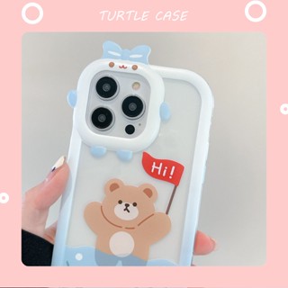 [พร้อมส่ง] เคสโทรศัพท์มือถือ ซิลิโคน ใส ลายการ์ตูนหมี ลิตเติ้ลมอนสเตอร์ สําหรับ iPhone 14 13 12 11 PROMAX XS XR XSMAX SE2020 6 7 8PLUS MINI