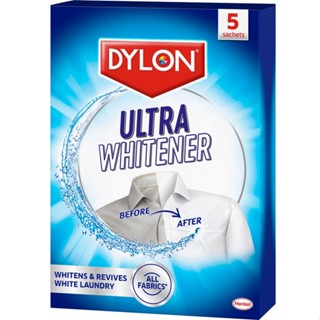 DYLON ULTRA WHITENER ผลิตภัณฑ์ซักผ้าขาว และขจัดคราบสกปรก บรรจุ 5 ซอง x 30กรัม