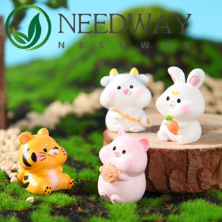 Needway ฟิกเกอร์สัตว์น่ารัก ขนาดเล็ก สําหรับตกแต่งบ้าน สวน|งานฝีมือ