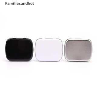 Familiesandhot&gt; ชุดเอาตัวรอด โลหะเปล่า ขนาดเล็ก สีเงิน สีดํา กล่องเก็บของ สําหรับกุญแจ ลูกอมอย่างดี