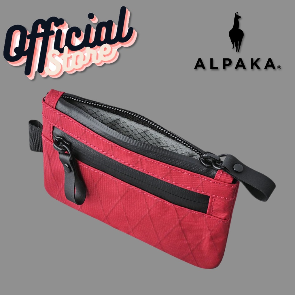 ALPAKA DESIGN ZIP POUCH BAG สําหรับ COINS, การ์ด, เงิน