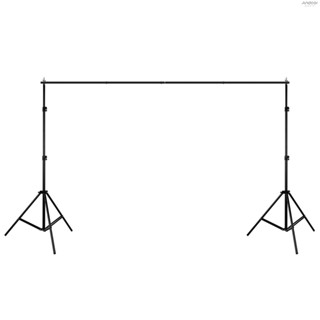 2 * 3 เมตร / 6.6 * 10 ฟุตสตูดิโอฉากหลังขาตั้งอลูมิเนียมอัลลอยด์ปรับได้ระบบรองรับพื้นหลังการถ่ายภาพพร้อมกระเป๋าถือ