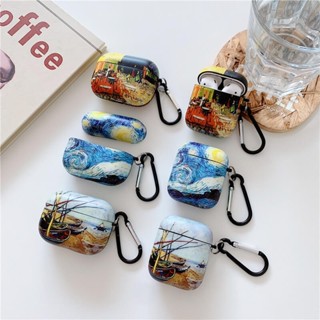 เคสหูฟังบลูทูธไร้สาย ลายภาพวาดสีน้ํามัน Van Gogh สําหรับ Airpods Pro 2 New Airpods 3 airpod 1 2 3 2023