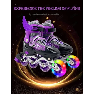 *รองเท้าสเก็ต โรลเลอร์เบลด Roller Skate 136C ของเด็กหญิงและชาย ล้อมีไฟ รุ่น S=27-33 M=34-38 L=39-43