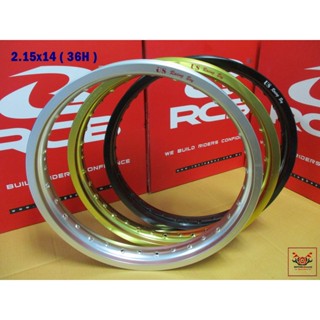 "RCB" size 2.15x14 (36H) ALUMINIUM WHEEL (US Racing Boy) "GOLD" "SILVER" "BLACK"  // วงล้อ อลูมิเนียม 2.15x14 (36รู)