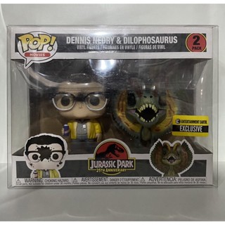 Funko Pop Dennis Nedry and Dilophosaurus Jurassic Park Exclusive 2 Pack