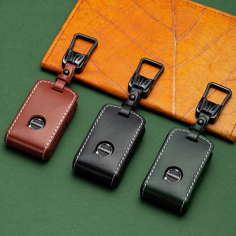 Applicable To Volvo Leather Vintage Key Case Xc40 XC60 XC90 S60 S90 V60 V90 High-grade Car Key Case Buckle