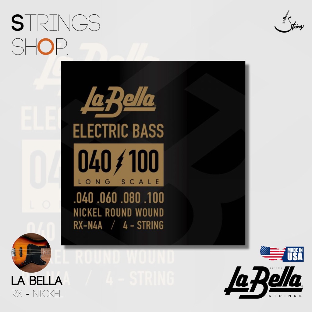 สายเบส La Bella RX - NICKEL (RX-N4A,RX-N4C,RX-N4D,RX-N4D-XL,RX-N5B,RX-N5C,RX-N5D,RX-N5D-XL,RX-N6D)