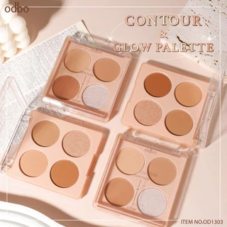 ODBO CONTOUR & GLOW PALETTE OD1303 พาเลทคอนทัวร์+ไฮไลท์