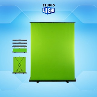 Roll Up Greenscreen 150X200CM ฉากหลัง ฉากสตรีมเกม ฉากถ่ายภาพ ฉากถ่ายวิดิโอ ฉากไลฟ์สด