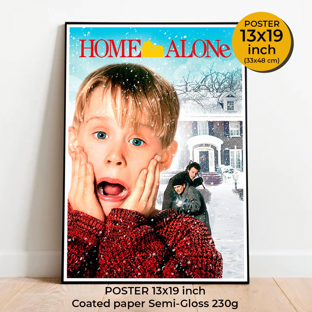 Home Alone Movie Poster 1990, 1992 Macaulay Culkin, Joe Pesci โปสเตอร์หนังเด็กแสบในยุค 90 โปสเตอร์ภา