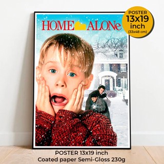 Home Alone Movie Poster 1990, 1992 Macaulay Culkin, Joe Pesci โปสเตอร์หนังเด็กแสบในยุค 90 โปสเตอร์ภาพขนาด 33X48 cm