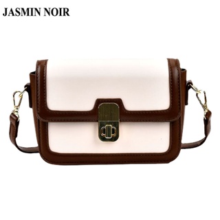 Jasmin NOIR กระเป๋าสะพายข้าง หนัง PU มีตัวล็อค สําหรับผู้หญิง