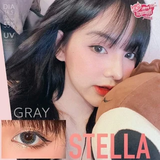 คอนแทคเลนส์ เจ้าสาว รุ่น Stella สีเทา/ตาล Gray/Brown มีค่าสายตา (0.00)-(-10.00)