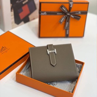 🔥ผ่อนได้🔥Hermes Wallet กระเป๋าสตางค์ใบสั้น 12 cm [ หนังแท้ ] งาน Original อุปกรณ์ : Full Box Set