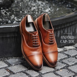 Arcobareno Oxford Cap-Toe Patina Painted Whisky