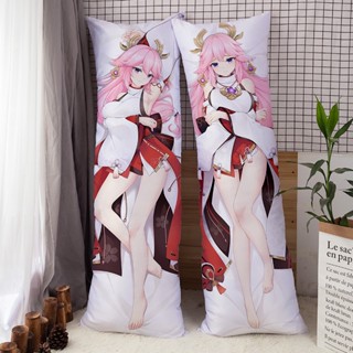 Genshin Impact Dakimakura Yae Miko ปลอกหมอน คอสเพลย์ กอดร่างกาย อะนิเมะ เกมหมอน 2 ด้าน Otaku Loli ปลอกหมอน