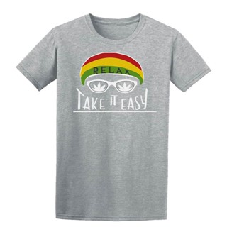 เสื้อยืดครอป {พร้อมส่ง เสื้อยืดผ้าฝ้าย 100% พิมพ์ลาย Take it Easy Ghana Weed Rasta พลัสไซซ์ พลัสไซซ์ ของขวัญคริสต์ม