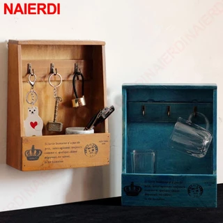 Naierdi 10 ชิ้น ตะขอโบราณ โลหะผสมสังกะสี ตะขอแขวนผนัง ขนาดเล็ก สีบรอนซ์ สําหรับกล่องเครื่องประดับไม้ เฟอร์นิเจอร์ ฮาร์ดแวร์