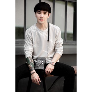 เสื้อแขนยาวลายหินอ่อน(สีเกรย์): Grey Marble Sweater (Long-Sleeve)