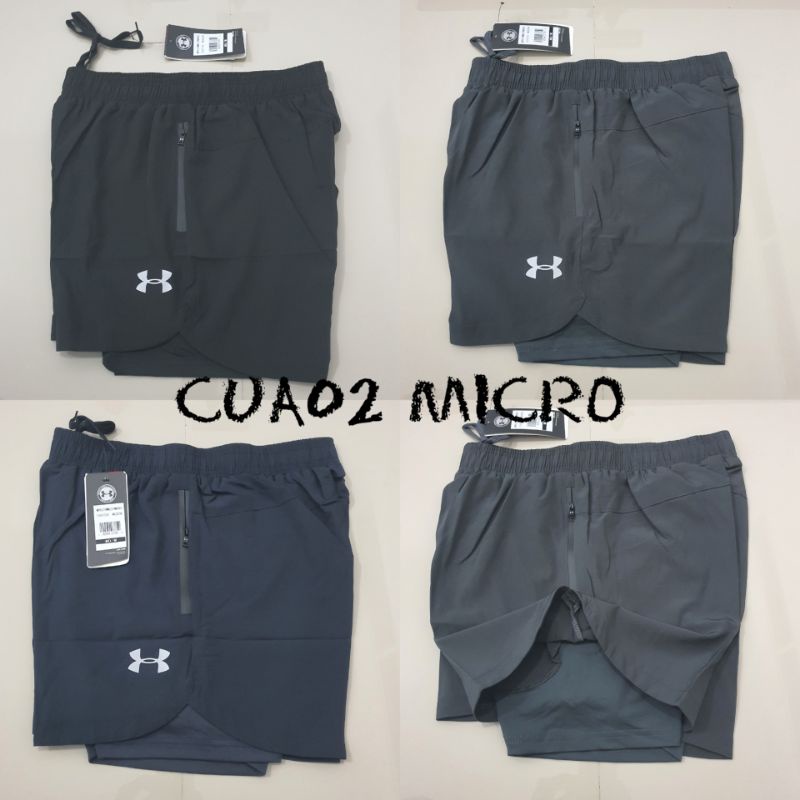 CUA02 MICRO RUNNING GYM SPORTS PANTS พร้อมซับในขา