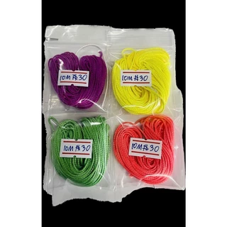 เชือกมัดยาง ผูกสายหน้าตกปลา ผูกตะกร้อ Pe300 ปอน์ด แบ่ง 10 เมตร เหนียว เส้นใหญ่ ไม่บาดยาง