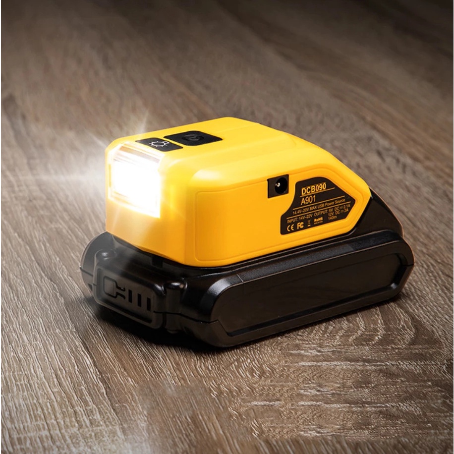 ZWINCKY อัพเกรดเปลี่ยน DCB090 แหล่งพลังงานสําหรับ Dewalt 20 V Max 18 V แบตเตอรี่อะแดปเตอร์ Dual USB DC 12 V LED ทํางานพร้อม Type-C