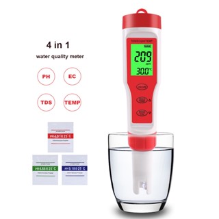 TDS PH EC TEMP Meter 4 in 1 เครื่องวัดวัด PH / TDS / EC / อุณหภูมิ  PH Meters เครื่องวัดคุณภาพน้ำ