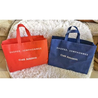 Cafe Amazon ถุงผ้าสปันบอนด์ Merry Christmas Bag