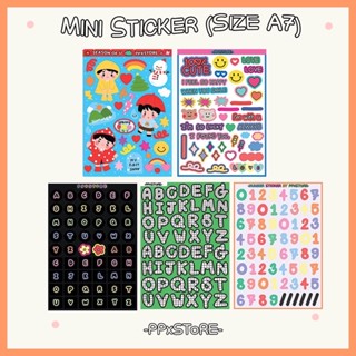 🧋🆕[Ver.7] Mini สติ๊กเกอร์ ไดคัท (Size A7) ตกแต่ง+อักษร+ตัวเลข พร้อมส่ง!!