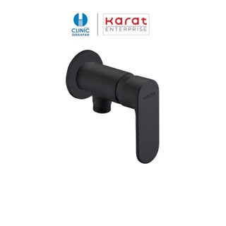 KARAT FAUCET ก๊อกเดี่ยวติดผนังแบบก้านโยกสีดำ สำหรับฝักบัวสายอ่อน KF-58-870-55