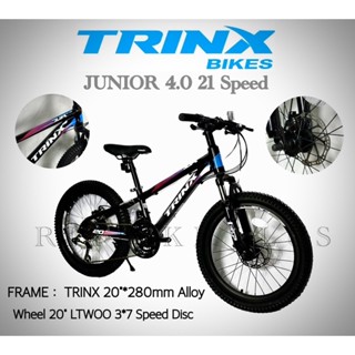 จักรยานเสือภูเขาเด็ก 20" Trinx Junior 3.0 &amp; 4.0 เฟรมอลู ชุดเกียร์ L-Twoo 3x7 sp