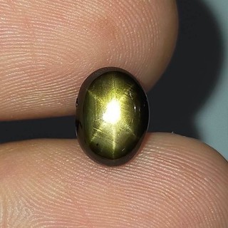 พลอย แบล็ค สตาร์ แซฟไฟร์ ธรรมชาติ แท้ ( Natural Black Star Sapphire ) หนัก 3.03 กะรัต