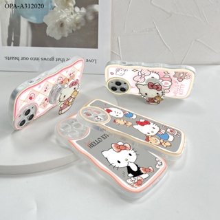 【ฟรี ที่วางโทรศัพท์】OPPO A31 A53 A33 A54 A55 A57 A92 A52 A93 A77S 2022 2020 4G เคสออปโป้ สำหรับ Soft TPU Clear Case การ์ตูน Cute Cat เคส เคสโทรศัพท์ เคสมือถือ เคสนิ่ม Big Wave Shockproof Cover