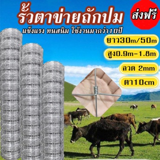 ส่งฟรี!!ช่องตา4x4 รั้วถักปม/รั้วตาข่ายแรงดึง ลวดตาข่ายถักปม ลวดเหล็กล้อมรั้ว ลวดล้อมไร่สวน ลวดล้อมคอกสัตว์ วัว แพะ